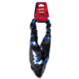 Halloween Black with Blue Bats Soft Headband
