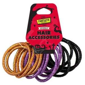 Purple, Black and Orange Glitter Hair Bobbles