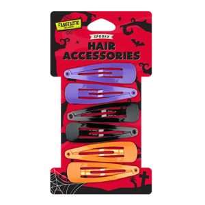 Black, Purple and Orange Hair Clips