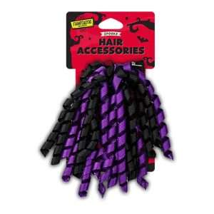 Halloween Hair Slide with Black & Purple Curls