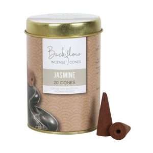 Jasmine Elements Backflow Incense Cones in Tin