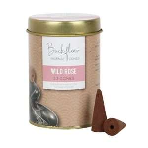 Wild Rose Elements Backflow Incense Cones in Tin