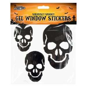 Halloween Gel Window Stickers Skull Design