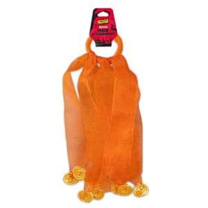 Halloween Bobble with Orange Ribbon and Pumpkins