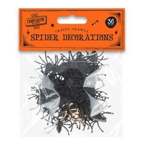 Glitter Spider Decorations 36 Pack