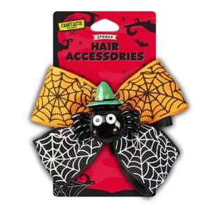 Halloween Spider on Cobweb Bow Hair Clip