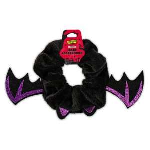 Black Fluffy Bat Hair Scrunchie
