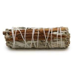 White Sage & Cinnamon 10cm Smudge Stick