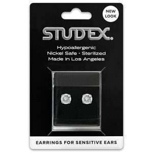 Studex Sensitive Carded Stainless Steel 7mm Cubic Zirconia