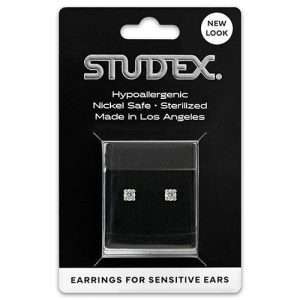 Studex Sensitive Carded Stainless Steel 3mm Cubic Zirconia