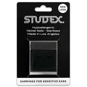 Studex Sensitive Carded Black Stainless Steel 4mm Ball