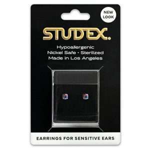 Studex Sensitive Carded Gold Plated 3mm Light Rose Shimmer