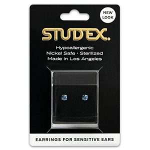 Studex Sensitive Carded Gold Plated 3mm Sapphire Shimmer