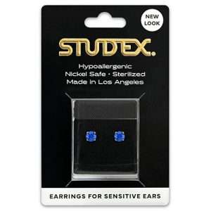 Studex Sensitive Carded Gold Plated 5mm Sapphire Earrings