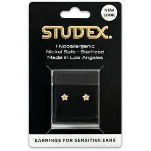 Studex Sensitive Carded Gold Plated 5mm Star Cut Earrings