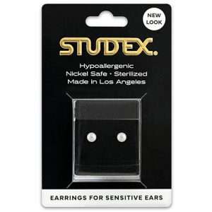 Studex Sensitive Carded Gold Plated 5mm Synthetic Pearl