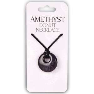 Gemstone Donut Amethyst Necklace