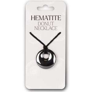 Gemstone Donut Hematite Necklace