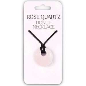Gemstone Donut Rose Quartz Necklace