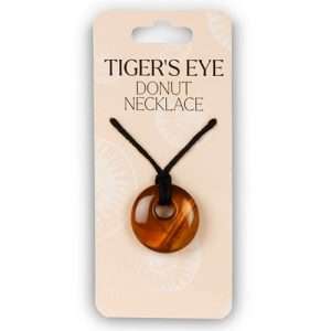 Gemstone Donut Tigers Eye Necklace