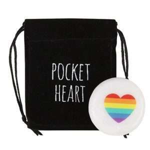 Rainbow Heart Sentiment Stone