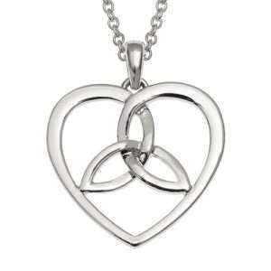 Celtic Heart Triquetra Necklace