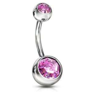 1.6 Rose Belly Bar 316L Surgical Steel