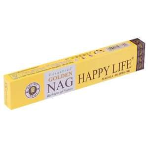Golden Nag - Happy Life Incense Sticks